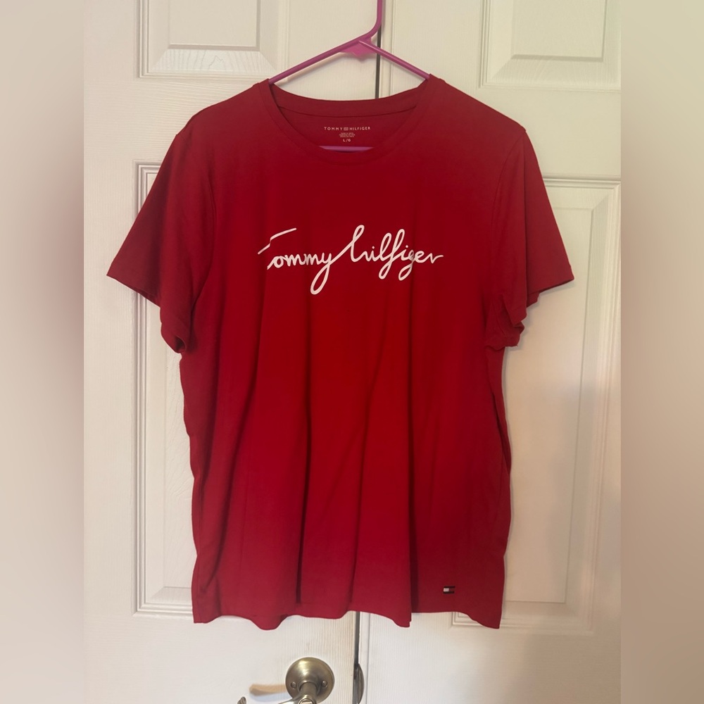Tommy Hilfiger Red Short Sleeve Relaxed Tee